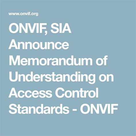 Sia access control standards